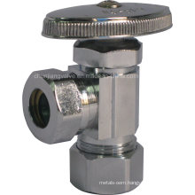 Slip Joint Outlet Stops & Compression Inlet Chromed Angle Valve (J11)